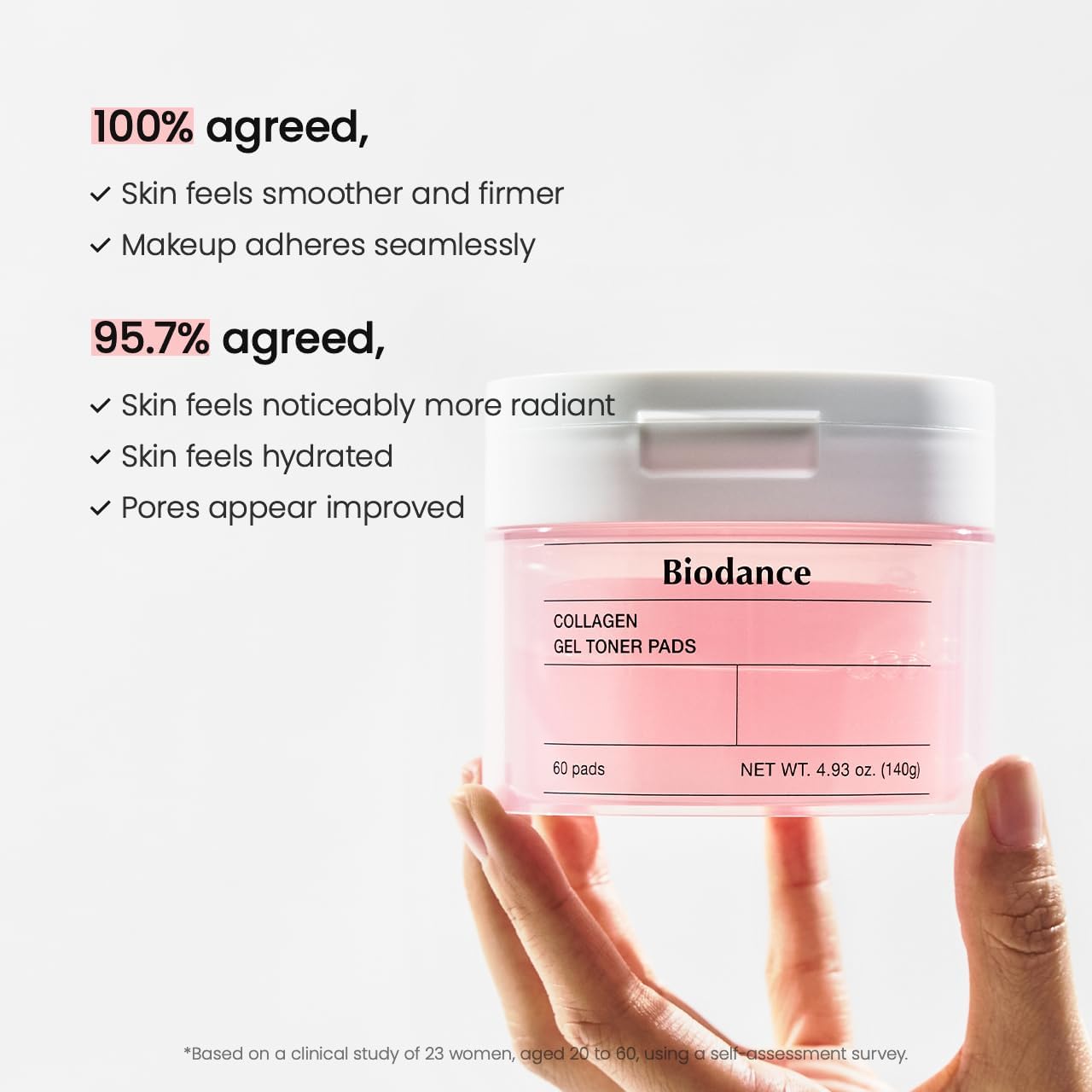 Biodance Collagen Gel Toner Pads, Pore Minimizer for Face, Improving Elasticity, Plumping Toner Pads for Sensitive Skin, Pre-Soaked Pads, Korean Skin Care, Mothers Day Giftsㅣ60 Pads