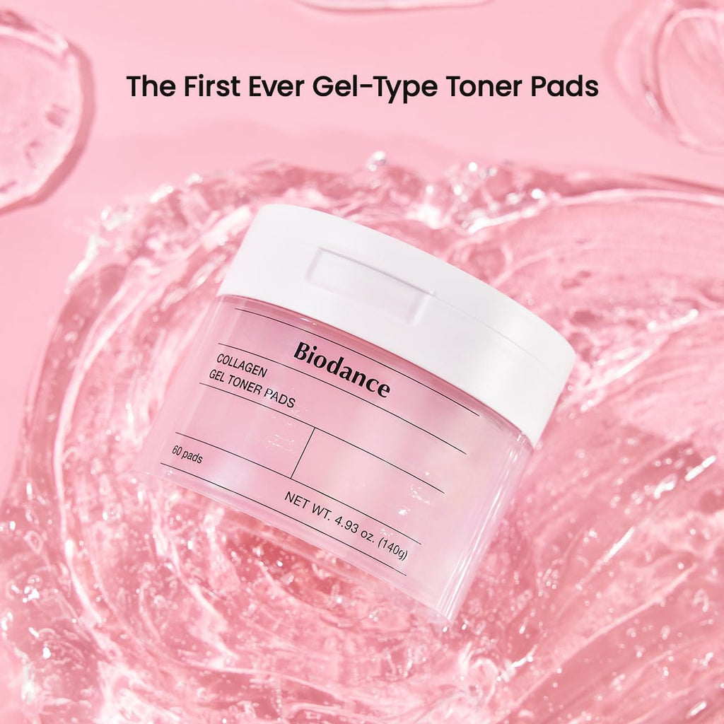 Biodance Collagen Gel Toner Pads, Pore Minimizer for Face, Improving Elasticity, Plumping Toner Pads for Sensitive Skin, Pre-Soaked Pads, Korean Skin Care, Mothers Day Giftsㅣ60 Pads