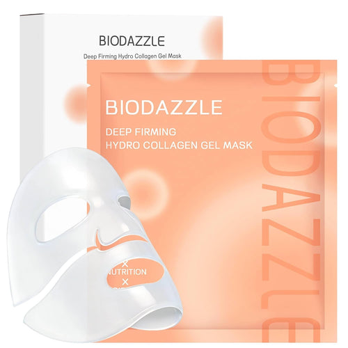 Bio-Collagen Real Deep Facial Mask Hydrating Overnight Hydrogel Mask Pore Minimizing Elasticity Firming And Moisturizing 33g x 4ea