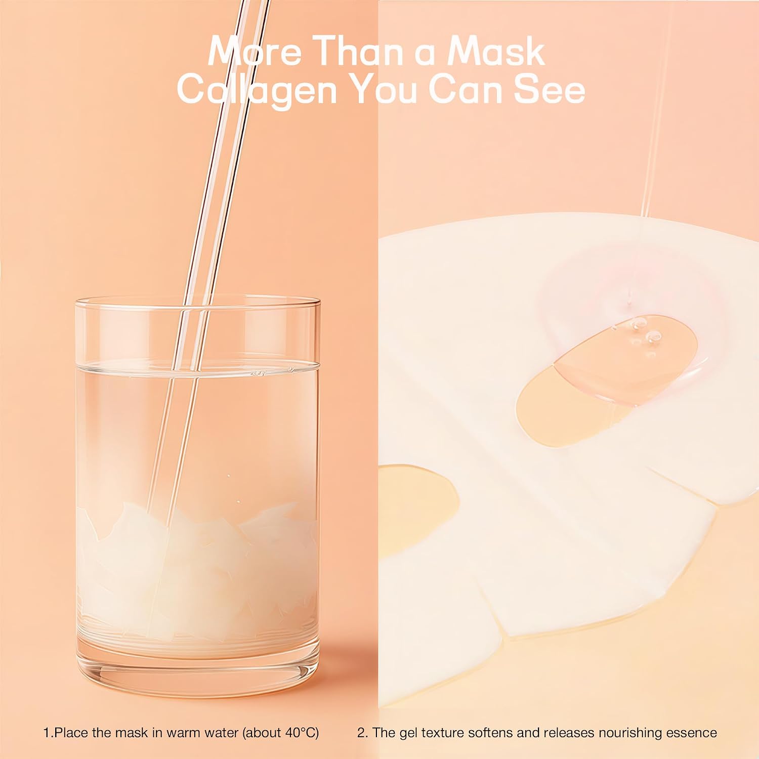 Bio-Collagen Real Deep Facial Mask Hydrating Overnight Hydrogel Mask Pore Minimizing Elasticity Firming And Moisturizing 33g x 4ea