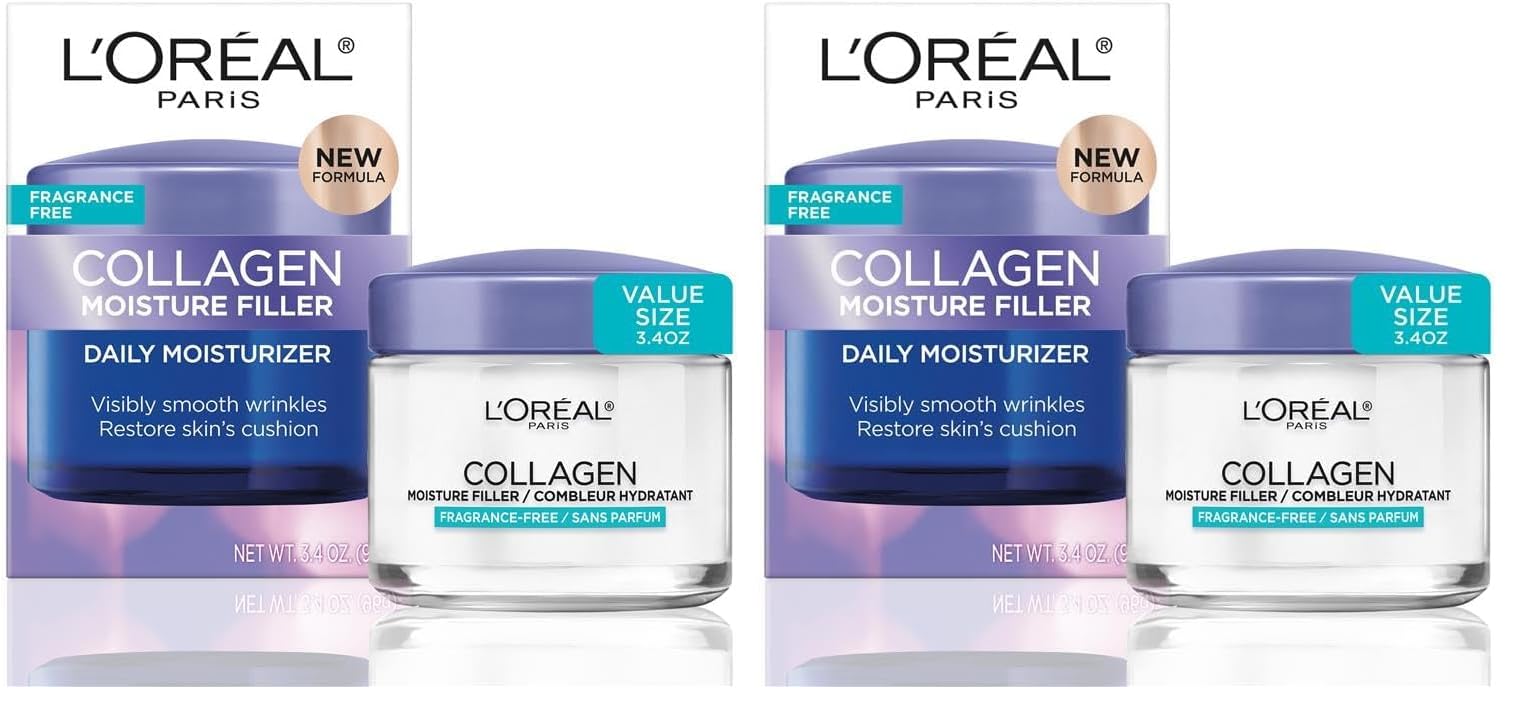 L’Oreal Paris Collagen Daily Face Moisturizer, Anti Aging Face Cream to Reduce Wrinkles and Provide Intense Hydration, 1.7 oz