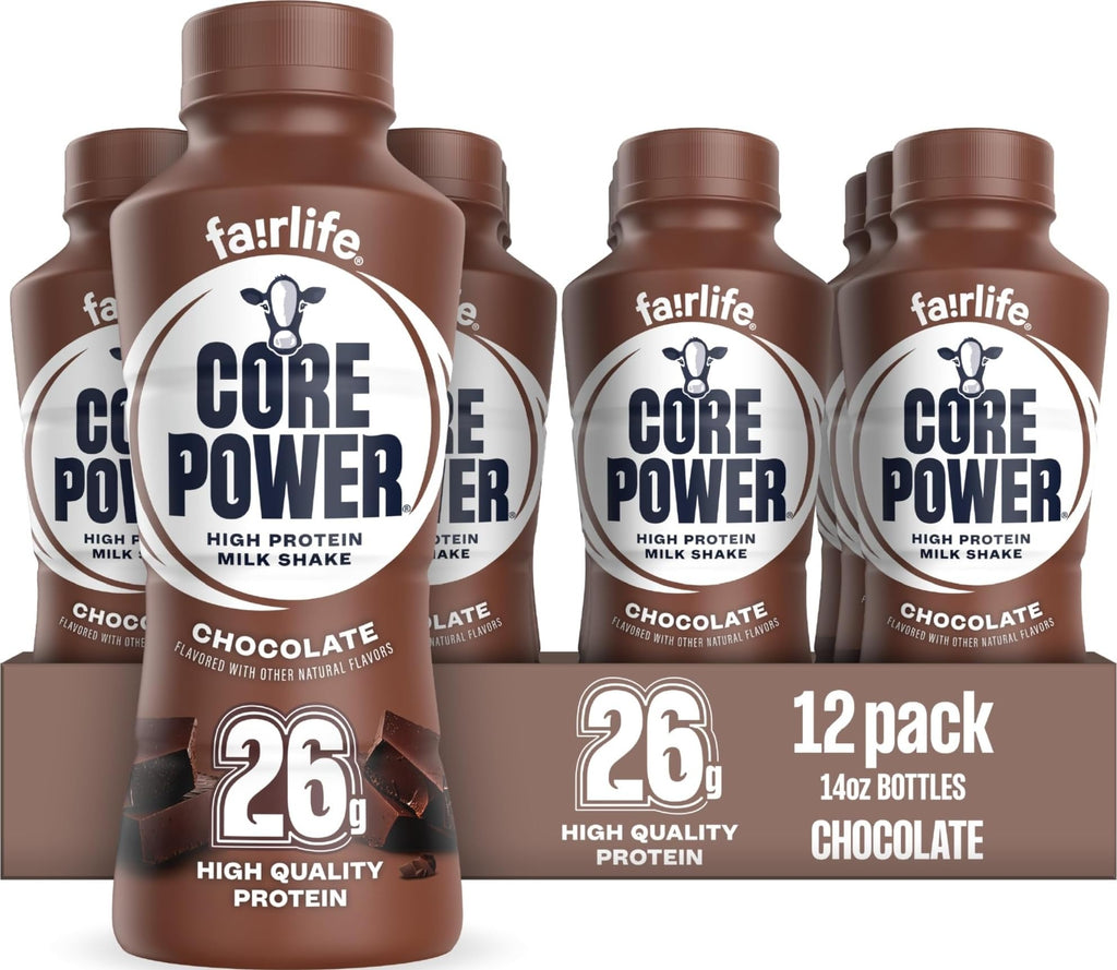 Core Power Fairlife 26g Protein Milk Shakes, Ready To Drink for Workout Recovery, Strawberry Banana, 14 Fl Oz (Pack of 12)