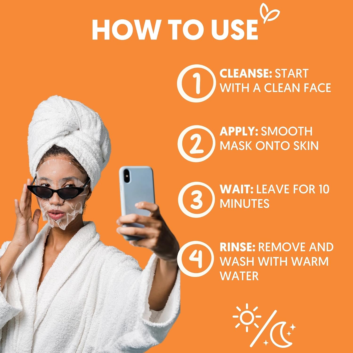By Nature Vitamin C + Collagen Sheet Face Mask with Vitamin E – Firming, Anti-Aging Facial Treatment for Radiance, Elasticity & Hydration – Skincare for Pre-Event Glow & All Skin Types – Pack of 12
