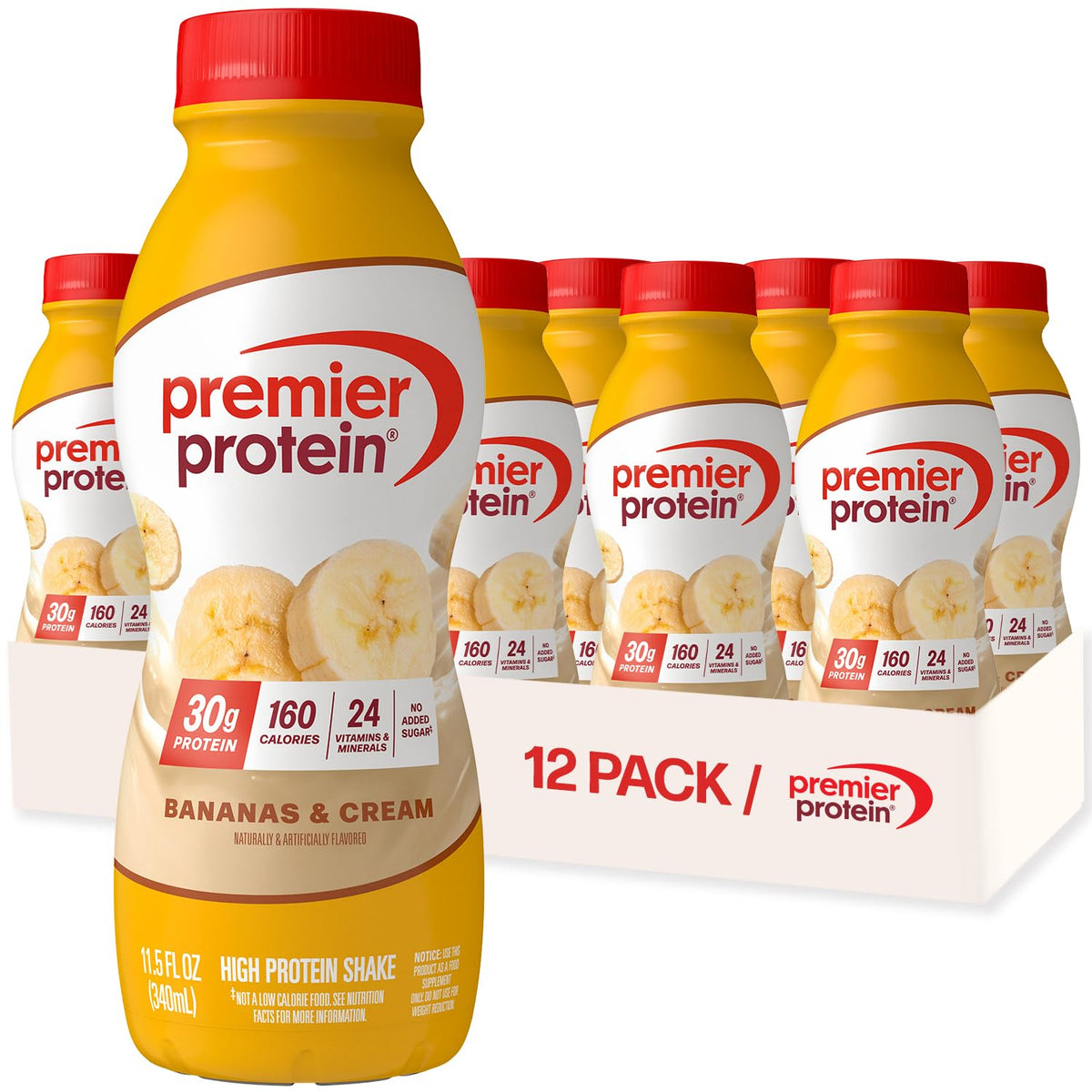 Premier Protein 30g High Protein Shake, Chocolate, 12 Pack