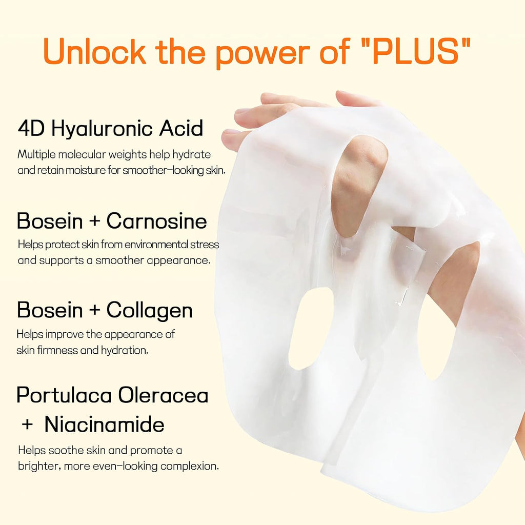 Bio-Collagen Real Deep Facial Mask Hydrating Overnight Hydrogel Mask Pore Minimizing Elasticity Firming And Moisturizing 33g x 4ea