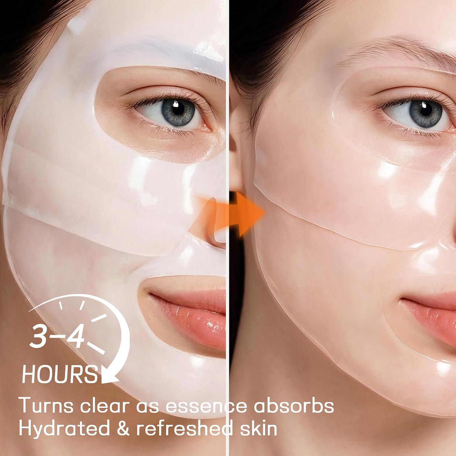 Bio-Collagen Real Deep Facial Mask Hydrating Overnight Hydrogel Mask Pore Minimizing Elasticity Firming And Moisturizing 33g x 4ea