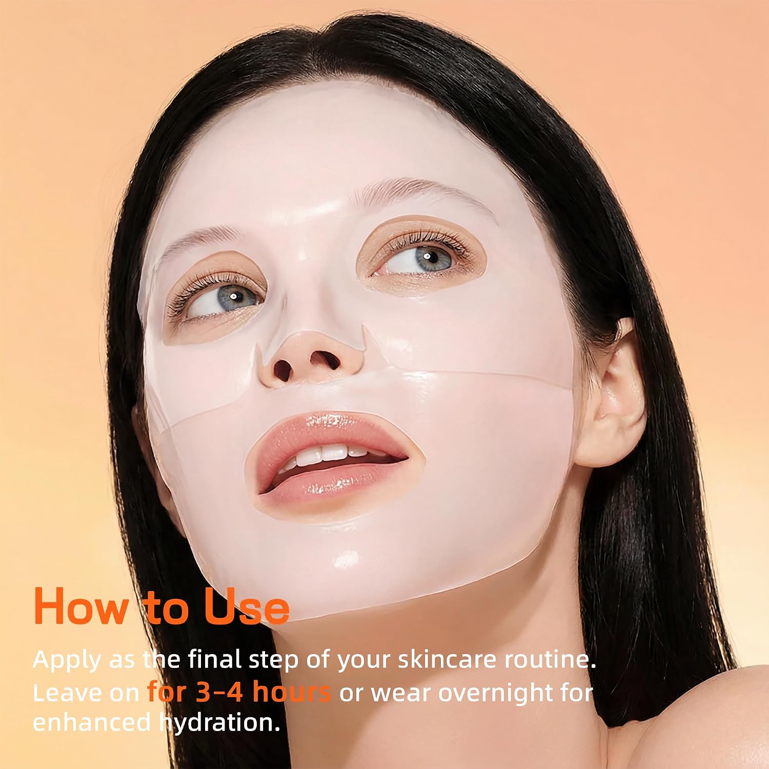 Bio-Collagen Real Deep Facial Mask Hydrating Overnight Hydrogel Mask Pore Minimizing Elasticity Firming And Moisturizing 33g x 4ea
