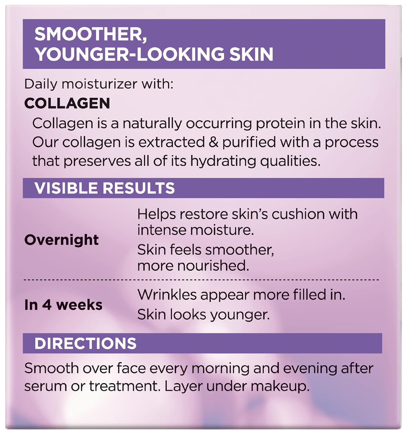 L’Oreal Paris Collagen Daily Face Moisturizer, Anti Aging Face Cream to Reduce Wrinkles and Provide Intense Hydration, 1.7 oz